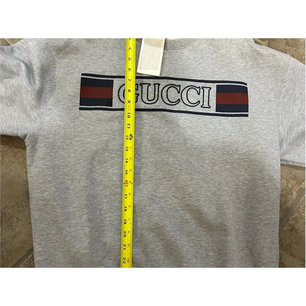 Men's Gucci jersey cotton sweatshirt prominent retro style embroidery size xxxl